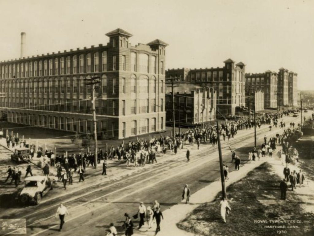 Royal Typewriter factories, New Park Avenue Hartford, CT, 1930.
