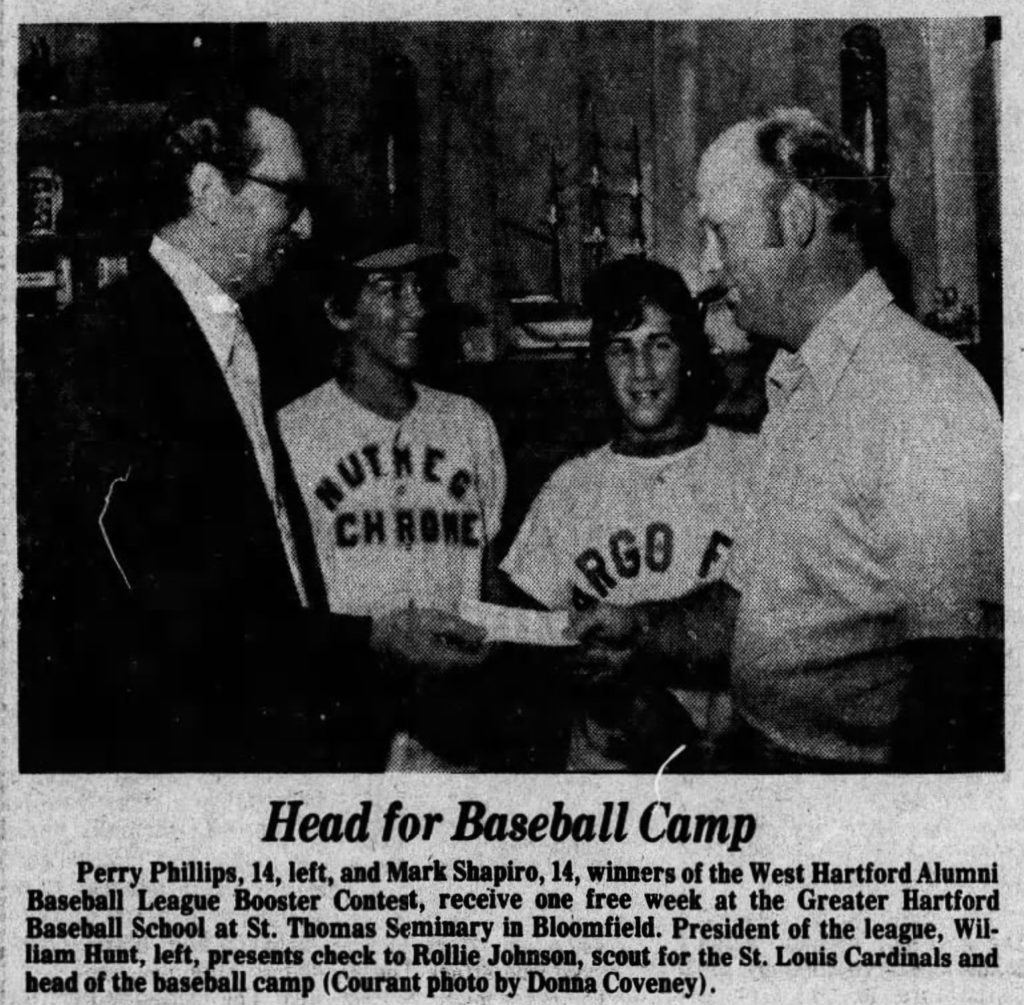 1975 Head for Baseball Camp Rollie Johnson St. Thomas Seminary