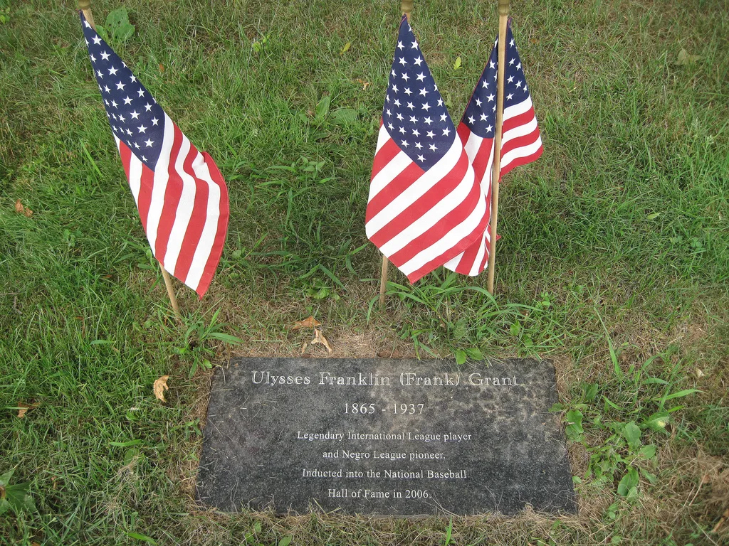 Frank Grant Grave Marker Baseball Player